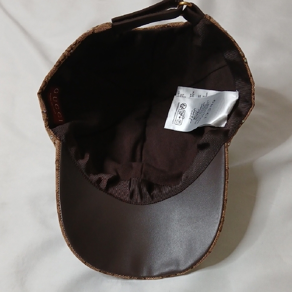 Gucci Tan Monogram Crystal Embellished Hat - Picture 4 of 5